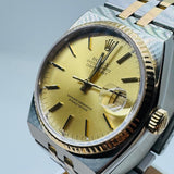 ROLEX Datejust 36 Oysterquartz 17013 Or/Acier
