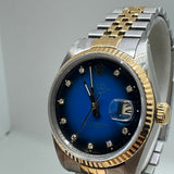 ROLEX Datejust 16013 36 mm Blue Vignette Jubilee