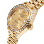 ROLEX Datejust Lady 69158 Champagne 18K Or jaune et Diamants | BBA-WATCH.COM