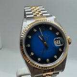 ROLEX Datejust 16013 36 mm Blue Vignette Jubilee