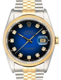 ROLEX Datejust 16013 36 mm Blue Vignette Jubilee