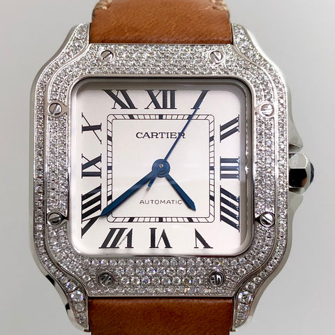 CARTIER Santos Diamonds wssa0010 Full-Set