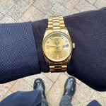 ROLEX Day-Date 36 mm 18038 18K Yellow Gold Diamond dial