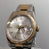 ROLEX Datejust 36 mm 116233 Flutted Bezel 18k or / Acier