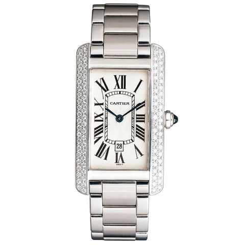 CARTIER Tank Américaine avec Personnalisation en Diamants Naturels W26036L1 | BBA-WATCH.COM