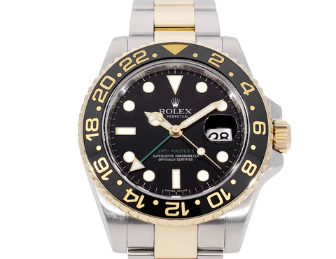 ROLEX GMT Master II 116713LN 18ct Gold/Steel  Full-Set | BBA-WATCH.COM