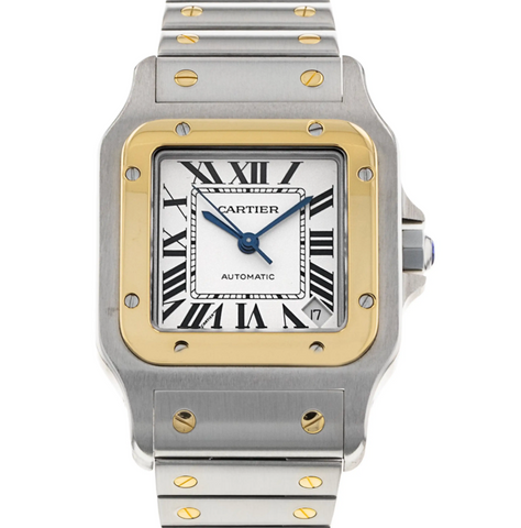 CARTIER Santos Galbée XL Or/Acier W20099C4