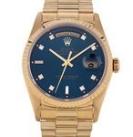 ROLEX Day-Date 36 mm 18238 18K Yellow Gold Blue Dial | BBA-WATCH.COM