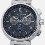 LOUIS VUITTON Tambour Chronographe Damier Graphite QA094 | BBA-WATCH.COM