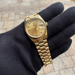 ROLEX Day-Date 36 mm 18038 18K Yellow Gold Diamond dial