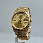 ROLEX Day-Date 36 mm 18038 18K Yellow Gold Diamond dial
