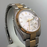 ROLEX Datejust 36 mm 116233 Flutted Bezel 18k or / Acier