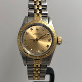 ROLEX Lady Oyster Perpetual 26 mm Champagne Dial 67243 Diamond Dial Full-Set