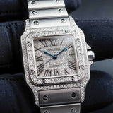 CARTIER Santos Galbée avec Diamants Naturels Personnalisation W20055D6