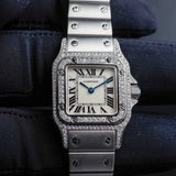 CARTIER Santos Galbée avec Diamants Naturels Personnalisation W20056D6