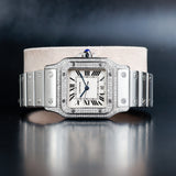 CARTIER Santos Galbée Natural Diamonds Customization W20060D6