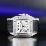 CARTIER Santos 100 XL Chronographe avec Diamants Naturels Personnalisation W20090X8