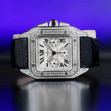 CARTIER Santos 100 XL Chronograph with Natural Diamonds Customization W20090X8