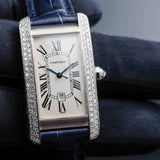 CARTIER Tank Américaine with Customization in Natural Diamonds W26036L1