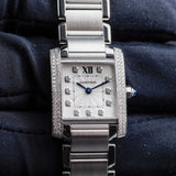 CARTIER Tank Française with Natural Diamonds Customization WE110006