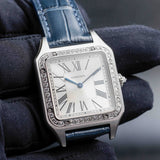 CARTIER Santos Dumont Large with Natural Diamonds Customization WSSA0022