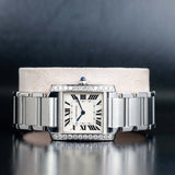CARTIER Tank Française with Natural Diamonds Personalization WSTA0005