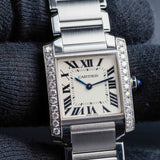 CARTIER Tank Française with Natural Diamonds Personalization WSTA0005