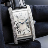 CARTIER Tank Américaine with Natural Diamonds Customization WSTA0018