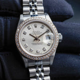 ROLEX Lady-Datejust 26 with Customization in Natural Diamonds 69174