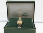 ROLEX Lady Oyster Perpetual 26 mm Champagne Dial 67243 Diamond Dial Full-Set