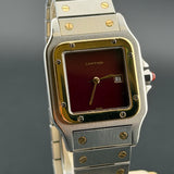 CARTIER Santos Carré 2961 Burgundy Automatic 29 mm