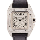 CARTIER Santos 100 XL Chronographe avec Diamants Naturels Personnalisation W20090X8 | BBA-WATCH.COM