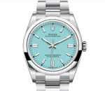 ROLEX Oyster Perpetual 36 mm Tiffany Full-Set | BBA-WATCH.COM