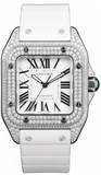 CARTIER Santos 100 Diamants Naturels Personnalisation W20122U2 | BBA-WATCH.COM