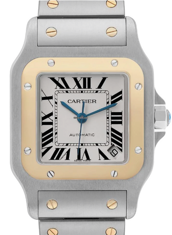 CARTIER Santos Galbée XL Or/Acier W20099C4  | BBA-WATCH.COM