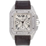 CARTIER Santos 100 XL Chronographe avec Diamants Naturels Personnalisation W20090X8 | BBA-WATCH.COM