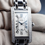 CARTIER Tank Américaine with Customization in Natural Diamonds W26036L1