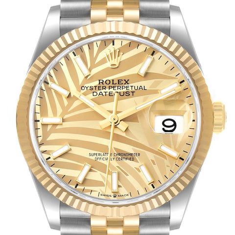 ROLEX Datejust 126233 36 mm Jubilee Palm Dial | BBA-WATCH.COM