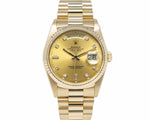 ROLEX Day-Date 36 mm 18038 18K Yellow Gold Diamond dial | BBA-WATCH.COM