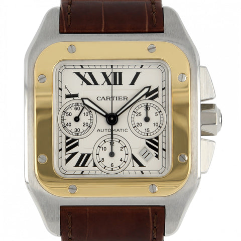 CARTIER Santos 100 XL Chronograph Or/Acier | BS-WATCH.FR