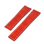 22/20 mm crocodile strap for BREITLING and TAG Heuer folding clasp