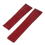 22/20 mm crocodile strap for BREITLING and TAG Heuer folding clasp
