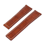 Bracelet crocodile 22/18 mm pour la boucle déployante BREITLING et TAG HEUER