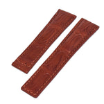 22/20 mm crocodile strap for BREITLING and TAG Heuer folding clasp
