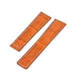 22/20 mm crocodile strap for BREITLING and TAG Heuer folding clasp