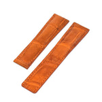 22/20 mm crocodile strap for BREITLING and TAG Heuer folding clasp