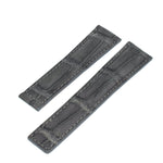 22/20 mm crocodile strap for BREITLING and TAG Heuer folding clasp