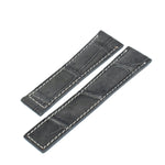 Bracelet crocodile 22/18 mm pour la boucle déployante BREITLING et TAG HEUER