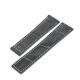 Bracelet crocodile 22/18 mm pour la boucle déployante BREITLING et TAG HEUER