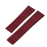 22/20 mm crocodile strap for BREITLING and TAG Heuer folding clasp